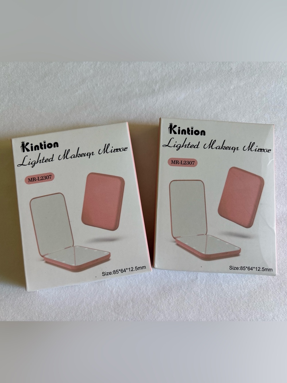 2 new Kingpin Lighted Makeup Mirror - Pink
